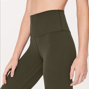 Lululemon align crop in dark olive size 4